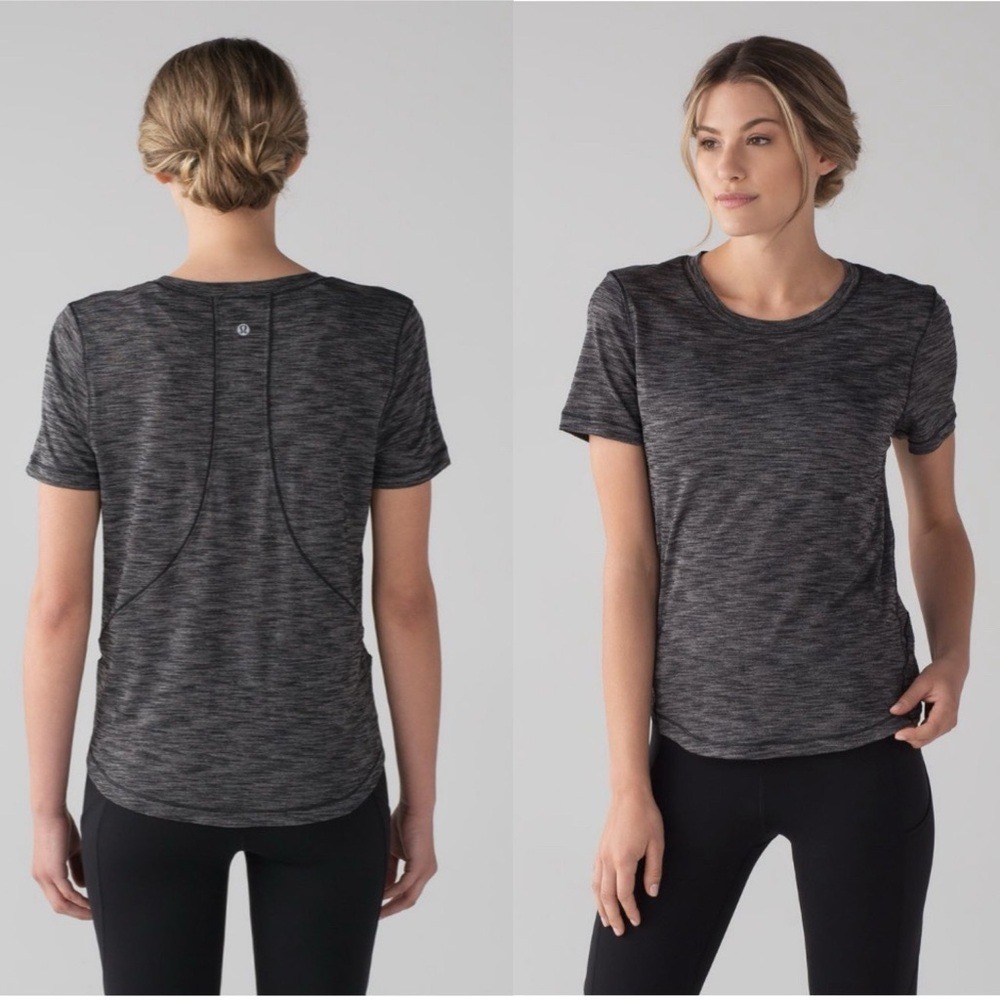 Lululemon Long Distance Short Sleeve Heathered Black (First‎ Release)